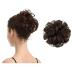 100% Human Hair Scrunchies BARSDAR Curly Messy Bun Hairpiece Extensions Wedding Hair Pieces for Women Kids Messy Bun Real Hair Updo Donut Chignons 4# Brown 5.1 inch (Pack of 1) 4# Brown