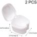Eriction 2PCs Dental False Teeth Storage Box Organizer - Blue & White Bathroom Container for Dentures | Portable & Easy Cleaning - Buy Online on GoSupps.com