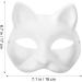 Buy Ifundom Cat Mask - 2 White Manual Paint Half-Face Masks for Halloween | Cosplay & Masquerade Accessories - Buy Online on GoSupps.com