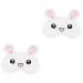 GLEAVI Rabbit Eye Mask 2 Pcs Cat Eye Cover Rabbit Eye Cover Fluffy Sleeping Mask Night Eyeshade Sleep Mask Night Blindfold Plush Eye Cover Blindfolds for Kids Eye Mask to Sleep Ice Bag 1 Count (Pack of 1) Whitex2pcs