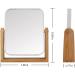 YYPDC Bamboo Makeup Mirror with 360 Degree Swivel Stand - 1X/3X Magnification Double Sided Vanity Mirror for Beauty Gifts (Square) - Buy Online on GoSupps.com
