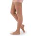 medi Assure 20-30 mmHg Thigh High Compression Stockings with Silicone Top Band Open Toe Leg Circulation Stockings for Women Semi-Opaque Leg Support Compression Hosiery X-Large Beige X-Large (1 Pair) Beige