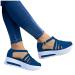 GETBEE Platform Sandals Women Womens Sandals Wedges Sandals Platform Casual Summer 2023 Closed Toe Ankle Buckle Sandals Shoes 8 A1-blue