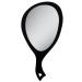 Zadro Large Hand Mirror with Handle Salon Mirrors for Hair Stylist, Big Handheld Mirror Makeup Mirror Wall Mounted Hang (Large: 19" x 10", Black Onyx) Black Onyx Large: 19" x 10"