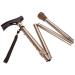 Adjustable Wooden Handle Foldable Elderly Safety Walking Stick Guide Blind Cane Crutch Bronze Parent's Gift powerfully