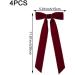 4 Pcs Velvet Hair Bows Ribbon Hair Clip Hair Accessories Ponytail Holder Hair Bow Clips for Women Girls Toddlers Teens Kids - Buy Online on GoSupps.com