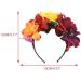 Women Day of The Dead Headband Artificial Rose Flower Crown Mexican Halloween Festival Headpiece Colorful Fake Stamen Party Hair Hoop - Buy Online on GoSupps.com