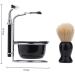 Crody Simplicity Men's Shaving Brush Set - 4-in-1 Stainless Steel Bowl Holder Fashionable & Durable 10x14.5cm Black | International Shipping Available - Buy Online on GoSupps.com