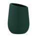 Wenko toothbrush cup Badi dental cup made of high-quality ceramic with a matt surface toothbrush cup for storing toothbrush and toothpaste ideal for bathroom & guest toilet 8 x 11 cm dark green green 8 x 11 x 8 cm