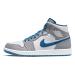Nike Mens Air Jordan 1 Mid Shoes, Cement Grey/White-True Blue 10
