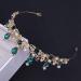 YOVECATHOU Rhinestone Princess Tiara Hair Band - Green | Bridal Wedding Prom Crown Headband for Girls | Costume Party Accessories - Buy Online on GoSupps.com