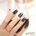 TOUGH GIRLS Nail Polish Strips | 20 Stylish Brighter Thicker Strips | Includes Cuticle Stick, Nail File & Wipes | Black & Sparkles - Buy Online on GoSupps.com