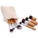 Professional Wood Handle Makeup Brush Set - 11-Piece Beauty Care Tools for Face Lips and Eyes. Ideal for Ladies' Makeup. Nylon Bristles. Angular Blush Fan Brush Smudge Brush Flat Brush - Buy Online on GoSupps.com