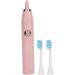 Pink Waterproof Electric Toothbrush - Vibrating Soft Bristles Automatic Cleaning Interchangeable Heads for Adults - Buy Online on GoSupps.com