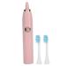 Pink waterproof electrical sound toothbrush vibrating soft bristles automatic toothbrush for adults interchangeable toothbrush heads cleaning and lightening for at home (pink)