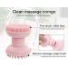 MYCOMBO Exfoliating Silicone Body Scrubber - 2 in 1 Bath & Shampoo Brush | Scalp Massager | Hygienic & Long Lasting - Pink - Buy Online on GoSupps.com