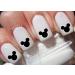 Mickey Mouse Black Ears Disney Water Nail Art Transfers Stickers Decals - Set of 36 - A1213