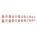 24Pcs/Box Fake Nails Press on Short Reusable with Designs Set French Artificial Wearable Fake Nail Stick-on Nails Tips Press on Nails for Wide Nail beds Long Length Cute Designs Summer