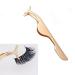 False Eyelashes Applicator Tool - Golden Eyelash Extension Tweezers Nipper - Buy Online on GoSupps.com