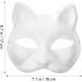 Buy Abaodam Japanese Kitsune Fox Masks - Unpainted DIY Half-Face Cat Cosplay Masks | International Shipping Available - Buy Online on GoSupps.com