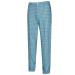 Lesmart Mens Golf Pants Stretch Lightweight Slim Fit Breathable Dry Fit Golf Pants with Pockets Light Blue Plaid 46W x 32L