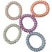 Spiral Hair Bands Plastic Hair Coil Ties Ponytail Bunches Holder Cord Bobbles for Women Girls Pastel Pearl 5pc Set - Buy Online on GoSupps.com
