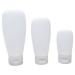 Minkissy 3 pieces silicone travel bottles empty lotion bottles squeezing bottles make-up cosmetic atomizer for shampoo lotion liquid soap 30ml 60ml 100ml