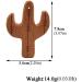 Wendysun 2pcs Cartoon Wood Teether - Natural Animal Cactus Shape for Baby Teething - Beech Teether DIY Pendant Toy - Buy Online on GoSupps.com