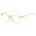 Lzpcarra children's glasses without strength girls Stylish unisex glasses without prescription square with clear glasses toilets glasses wood yellow unit size