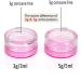 Great Foru 20pcs Transparent Pink Mini Containers & Spatulas for Cosmetics Lip Balm Nail Art - 3G/3ml Plastic Crucibles for Travel - Buy Online on GoSupps.com