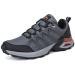 Dannto Mens Hiking Sneakers Outdoor Low Top Trekking Boots Lightweight Camping Athletic Trail Running Shoes 9 A-grey