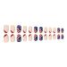 24Pcs/Box Fake Nails Press on Short Reusable with Designs Set French Artificial Wearable Fake Nail Stick-on Nails Tips Press on Nails for Wide Nail beds Long Length Cute Designs Summer