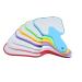 MrHugoo 7 Pieces Tooth Shaped Handheld Mirror Cute Makeup Mirror Hand Held Plastic Dental Mirrors with Handle Colorful