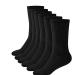Diabetic Socks for Mens Womens Loose Fit Non-Binding Crew Socks 6 Pairs MADE IN USA Large Black