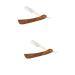 Beaupretty 2st razor made of metal double hairdresser razor razor with simple opening razor razor for wood razor for cutting the throat manual scrap scrub