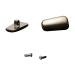 Leklai glasses pads nose pads 1 pair of glasses pads replacement sunglasses silver-colored metal-nose pads screw-on nose pads