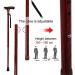 Walking Stick Adjustable Trekking Crutch Aluminium Alloy Multi-Function Telescopic Flashlight Lightweight Cane Walking Stick Cane for Elderly Handmade Smooth Sailing - Buy Online on GoSupps.com