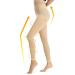 Medical Compression Tights by Beister 20-30 mmHg Thin Footless Graduated Support Pantyhose for Women & Men High Waist Circulation Compression Leggings for Varicose Veins Edema DVT Leg Pain Beige L
