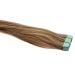 Tape In/On 100% Human Hair Remy Hair Extensions Hair Extension 2.5g / Weft (50cm - 10 Wefts - #12 Light Brown)