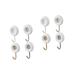 Alipis 8 Pcs No Punching Hook Hanger Hooks for Plastic Hangers Towel Hanger Adhesive Hooks Heavy Duty Key 7X4.4CMx2pcs Assorted Colorx2pcs