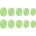 24pcs Green Square False Short Nails - Removable Press On Nail Art for Women and Girls - Buy Online on GoSupps.com