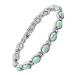 JEROOT Magnetic Bracelets for Women, Stainless Steel Bracelets for Women, Pain Relief Arthritis Therapy Bracelets, Women's Bracelets for Jewelry Gift with Adjustable Length Sizing Tool Turquoise