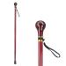 Round Handle Wood Walking Sticks Solid Wooden Walking Cane with Rubber Tip Canes for Men Women 77-93cm Height for Fathers Mothers (Color : Red Size : 93cm/37in) 93cm/37in Red