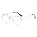 Gleyemor Heart Shaped Blue Light Glasses for Women Cute Computer Glasses 02 Rose Gold 54 Millimeters