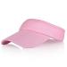 Multiple Colors Sun Visors for Women and Girls, Long Brim Thicker Sweatband Hat Pink