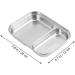 Alipis Stainless Steel Serving Tray Baby Separation Board Snack 20.00X15.00X3.00CM Silver - Buy Online on GoSupps.com