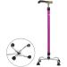 Crutch Crutches for The Elderly - Large Four-Legged Walking Stick - Non-Slip and Lightweight Aluminum Alloy Walking Stick for unadorned 9 Height Adjustable Levels for Elderly People with ar Journey - Buy Online on GoSupps.com