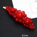 4PCS Handmade Red Artificial Pearl Gold BB Barrettes for Wedding Bridal Bridesmaid Geometric Decorative Hair Clips for Women (4PCS-Red) - Buy Online on GoSupps.com
