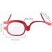 Clear Make Up Glasses Flip Up Lens Magnifying Eyeglasses Eye Makeup Glasses for Women (Blue 4.0) - Buy Online on GoSupps.com