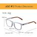 ADEWU Children's Anti Blue Light Glasses - TR90 Rectangular Frame for Girls & Boys - Blue Light Filter Light Gray/Orange Anti-Fatigue Design - Buy Online on GoSupps.com